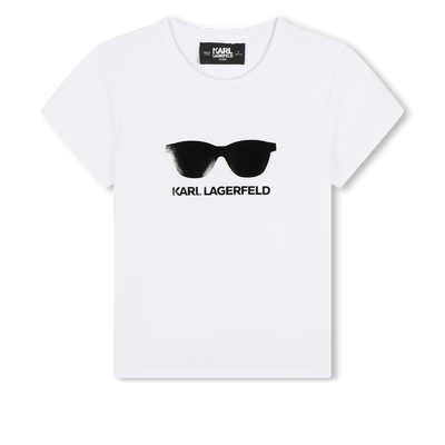T-Shirt mit Sonnenbrillenmotiv KARL LAGERFELD KIDS GIRL