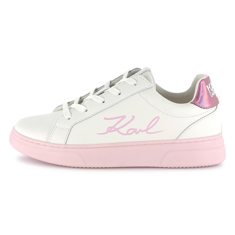Schn&uuml;rsneakers aus Leder KARL LAGERFELD KIDS 
                        GIRL