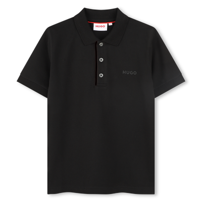 Kurz&auml;rmliges Piqu&eacute;-Poloshirt HUGO BOY