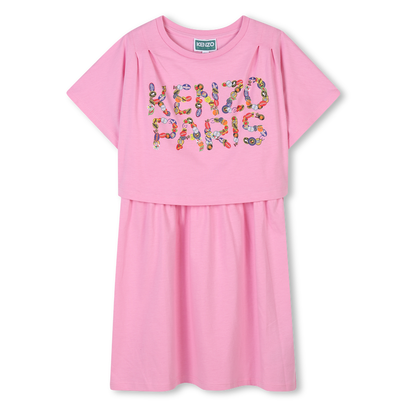 2-in-1-Kleid mit Motiv KENZO KIDS 
                        GIRL