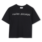 T-Shirt aus Baumwolljersey, SCHWARZ, hi-res