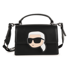 Handtasche aus feinnarbigem, beschichtetem Textil KARL LAGERFELD KIDS 
                    GIRL