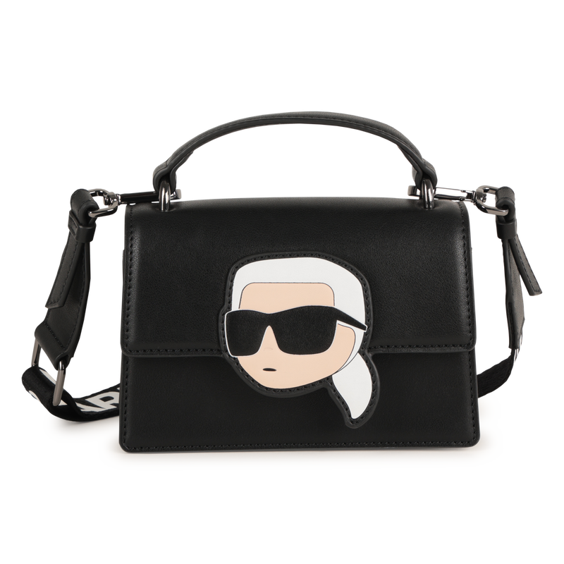 Handtasche aus feinnarbigem, beschichtetem Textil KARL LAGERFELD KIDS 
                        GIRL