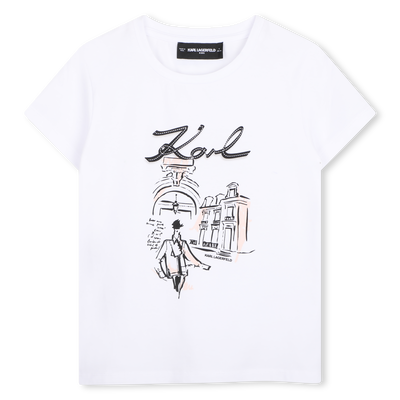 T-Shirt mit kurzen &Auml;rmeln KARL LAGERFELD KIDS GIRL