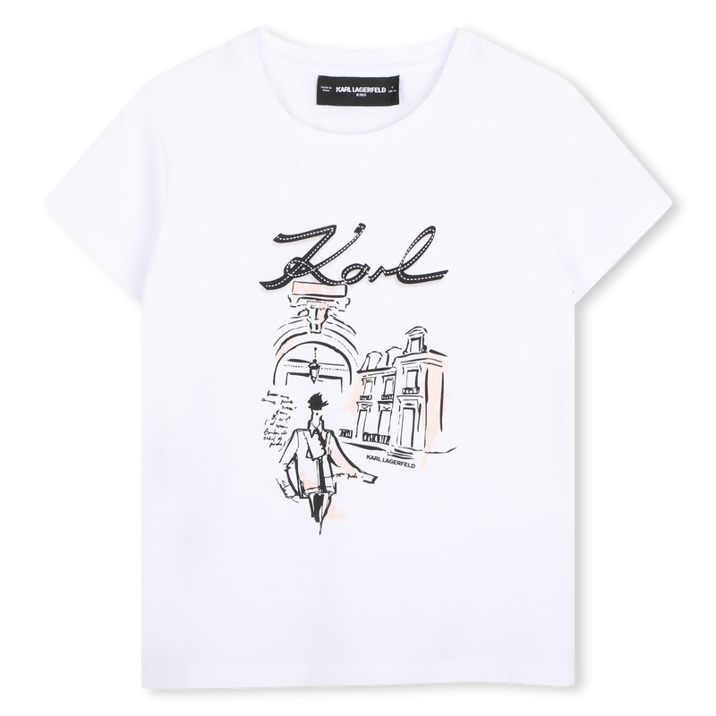 T-Shirt mit kurzen &Auml;rmeln KARL LAGERFELD KIDS 
                        GIRL