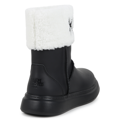 Lederstiefeletten mit Umschlag KARL LAGERFELD KIDS GIRL