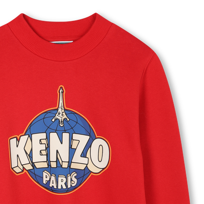 Sweatshirt aus ungeb&uuml;rstetem Fleece KENZO KIDS BOY