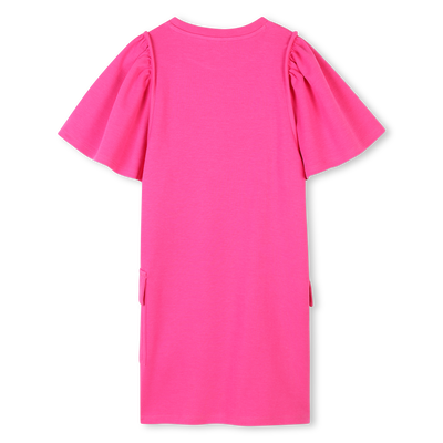 Kurz&auml;rmeliges Baumwoll-Kleid KENZO KIDS GIRL