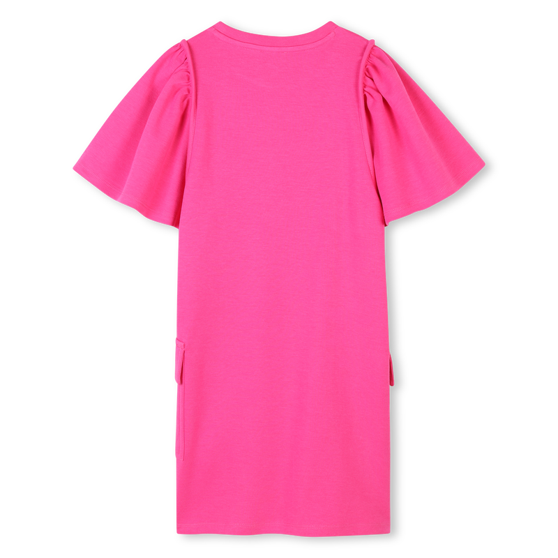 Kurz&auml;rmeliges Baumwoll-Kleid KENZO KIDS 
                        GIRL