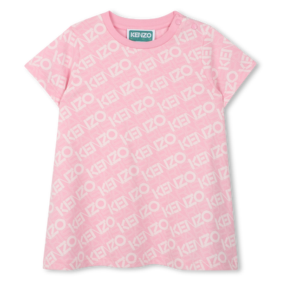 Baumwoll-Kleid mit Print KENZO KIDS GIRL