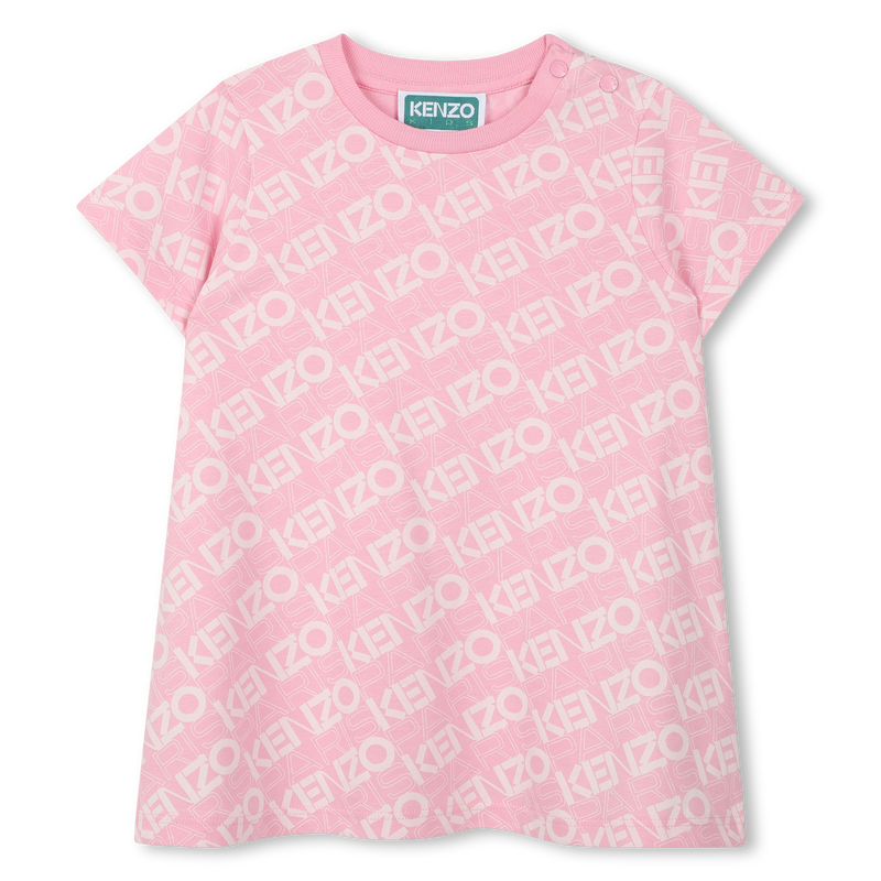 Baumwoll-Kleid mit Print KENZO KIDS 
                        GIRL