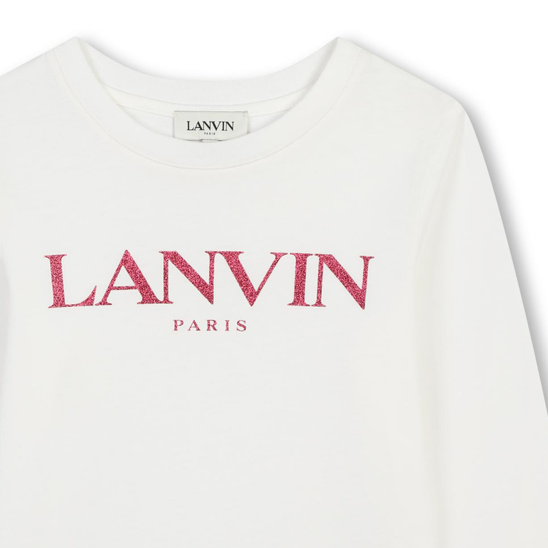 T-Shirt mit Glitzerlogo LANVIN 
                        GIRL