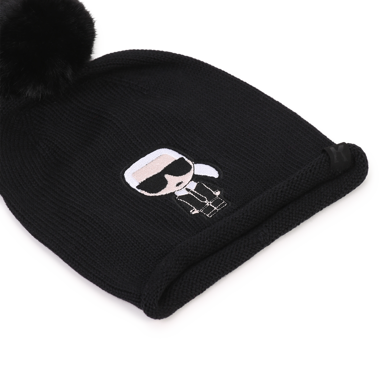 Pompom-M&uuml;tze KARL LAGERFELD KIDS 
                        GIRL