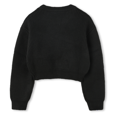 Kurzer Pulli mit Nieten-Logo HUGO GIRL