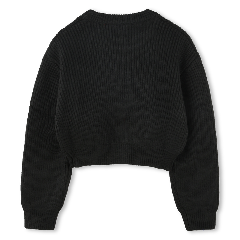 Kurzer Pulli mit Nieten-Logo HUGO 
                        GIRL