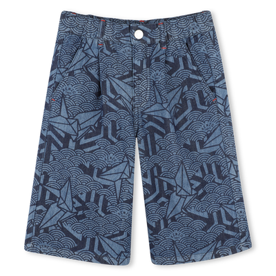 Jeans-Bermudas mit Druck KENZO KIDS BOY