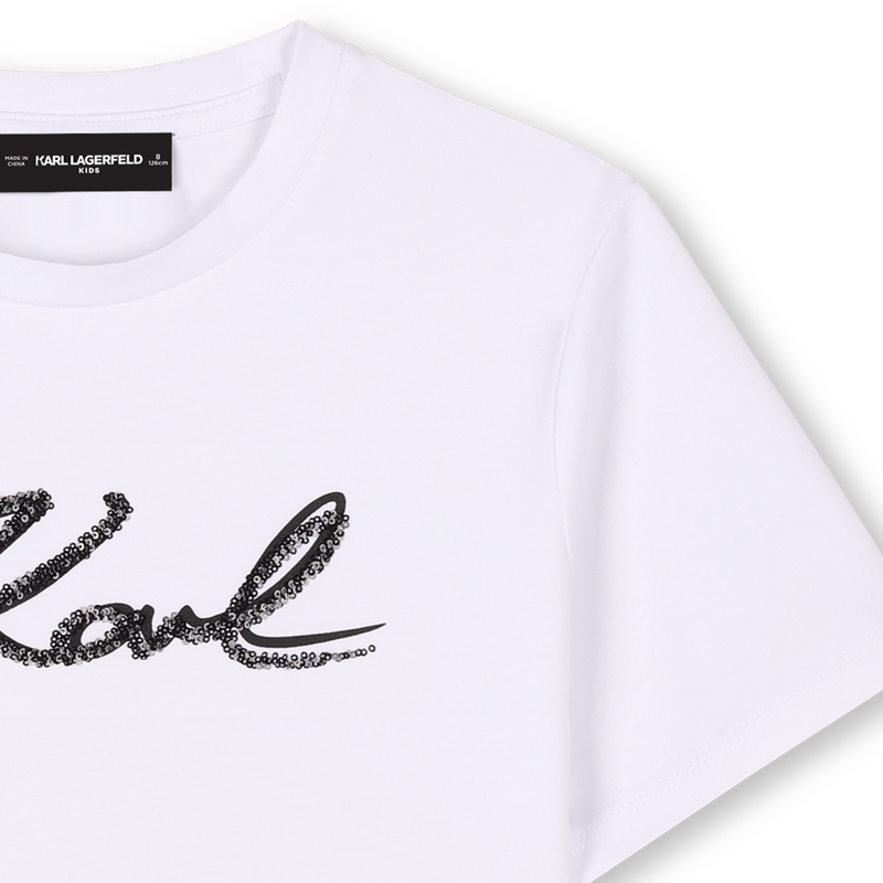 T-Shirt mit Pailletten KARL LAGERFELD KIDS 
                        GIRL