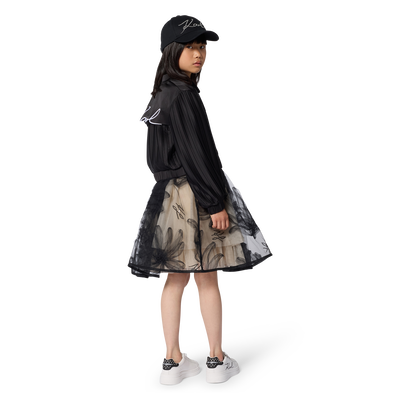 Jacke mit plissierten &auml;rmeln KARL LAGERFELD KIDS GIRL