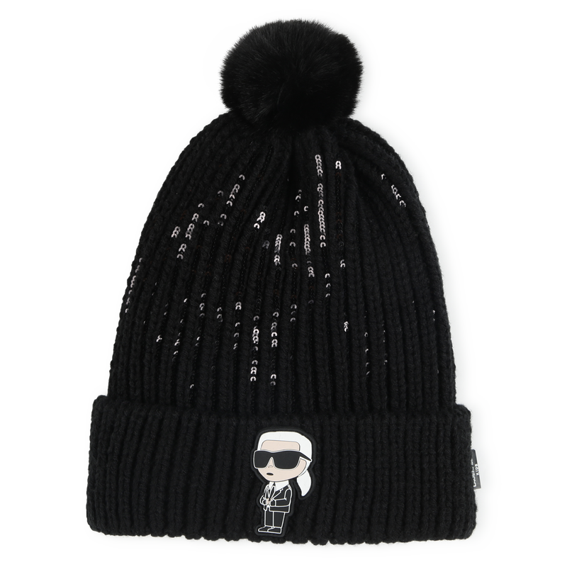 Strickm&uuml;tze mit Bommel KARL LAGERFELD KIDS 
                        GIRL