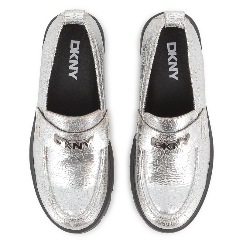 Loafer aus Metallic-Rindsleder DKNY 
                        GIRL