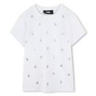 T-Shirt mit Strassbesatz KARL LAGERFELD KIDS 
                    GIRL