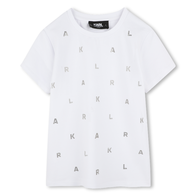 T-Shirt mit Strassbesatz KARL LAGERFELD KIDS 
                        GIRL