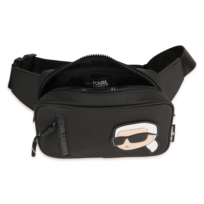 Bauchtasche aus beschichtetem Textil mit Gummieffe KARL LAGERFELD KIDS 
                        BOY