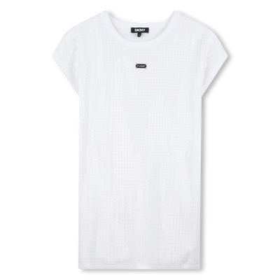 Baumwollkleid mit Pailletten DKNY GIRL