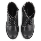 Mittelhoher Schn&uuml;rstiefel aus Rindsleder KARL LAGERFELD KIDS 
                    GIRL
