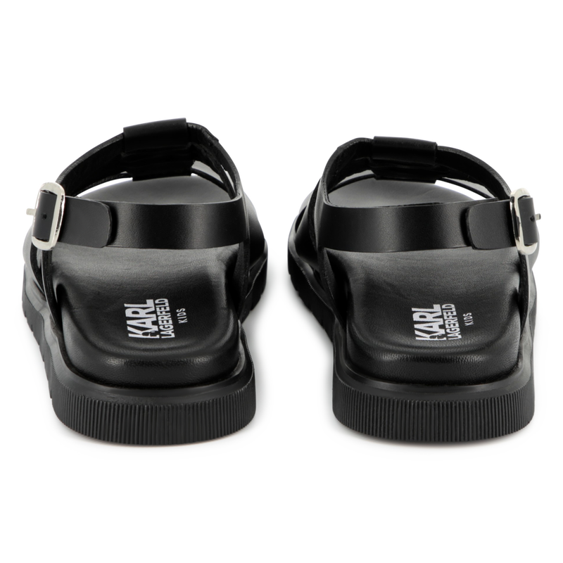 Leder-Sandalen mit Schnalle KARL LAGERFELD KIDS 
                        GIRL
