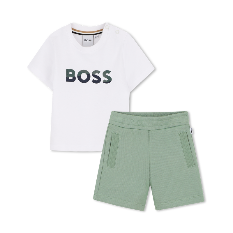 SET AUS T-SHIRT UND BERMUDASHORTS BOSS 
                        BOY