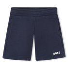 Einfarbige Sweatshorts, MARINE, hi-res