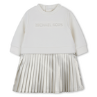 Lang&auml;rmeliges Kleid aus Bi-Material MICHAEL KORS 
                    GIRL