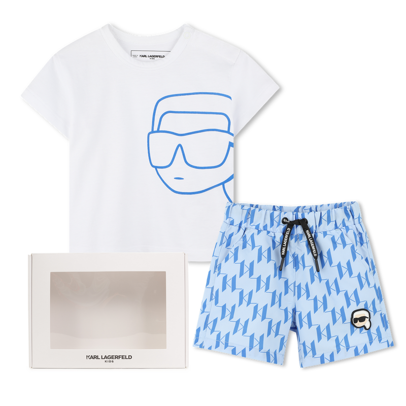 Set aus Shorts &amp; T-Shirt KARL LAGERFELD KIDS 
                        BOY