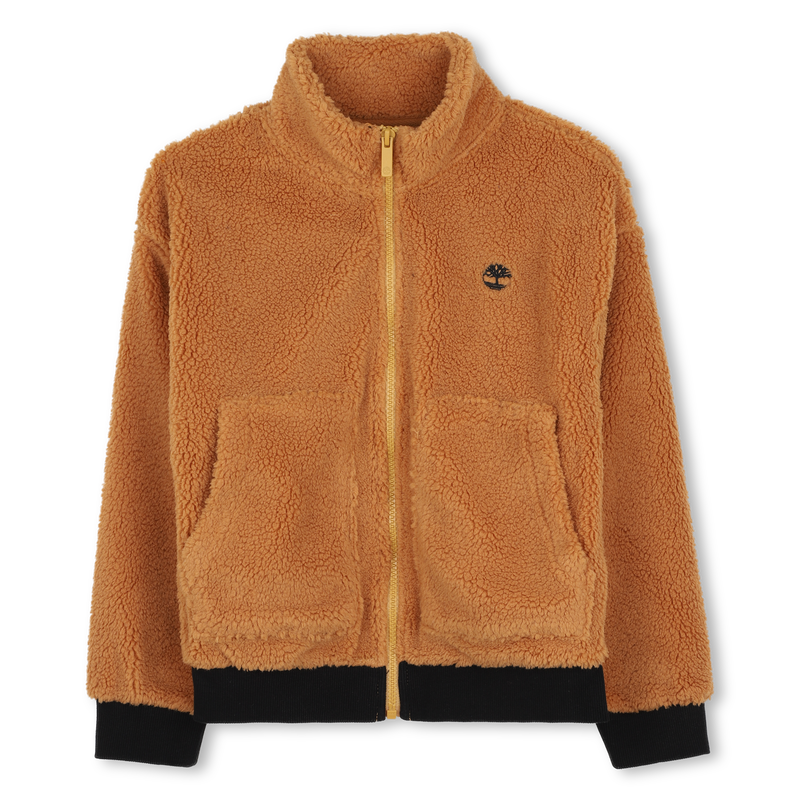 Pl&uuml;schige Strickjacke mit Rei&szlig;verschluss TIMBERLAND 
                        BOY