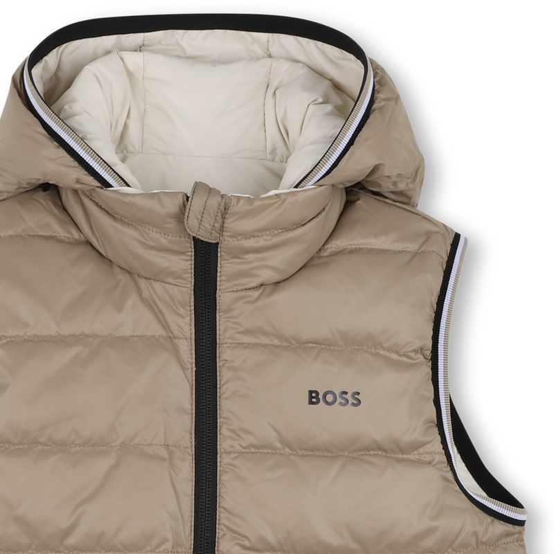 Daunenjacke mit Kapuze in Flann-Optik BOSS 
                        BOY