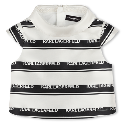 Gestreifte Bluse mit Logo KARL LAGERFELD KIDS GIRL