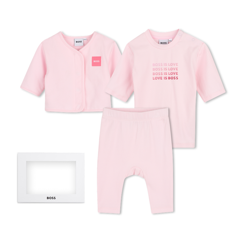 Hose, Cardigan und T-Shirt Set BOSS 
                        M&Auml;DCHEN