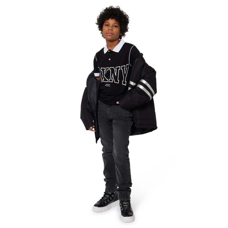 Geknöpftes, zweifarbiges Polo DKNY 
                        BOY