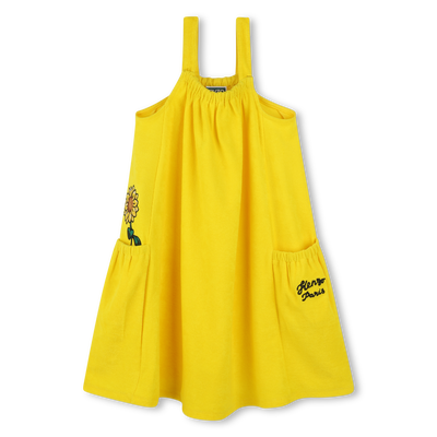 Frotteekleid mit Stickereien KENZO KIDS GIRL