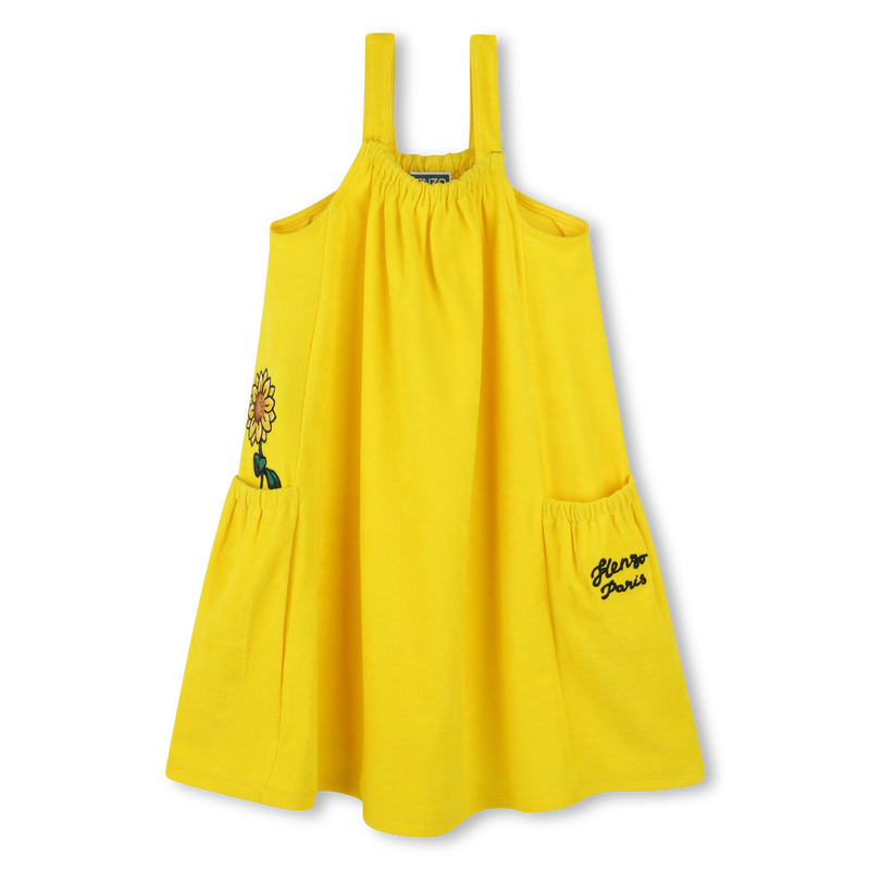 Frotteekleid mit Stickereien KENZO KIDS 
                        GIRL