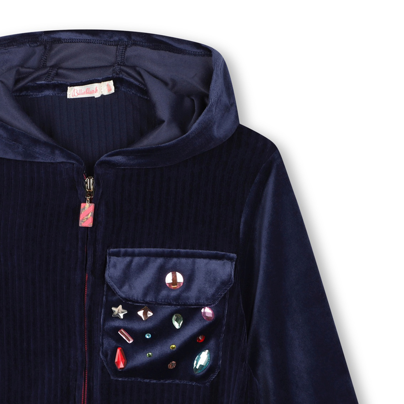 Samtige Sweatjacke mit Kapuze BILLIEBLUSH 
                        GIRL