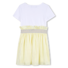 Kurz&auml;rmeliges kleid aus bi-material KARL LAGERFELD KIDS 
                    GIRL