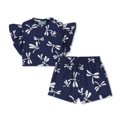 SET AUS T-SHIRT UND SHORTS KENZO KIDS GIRL