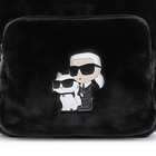 Kleiner Rucksack aus flauschigem Fleece KARL LAGERFELD KIDS 
                    GIRL