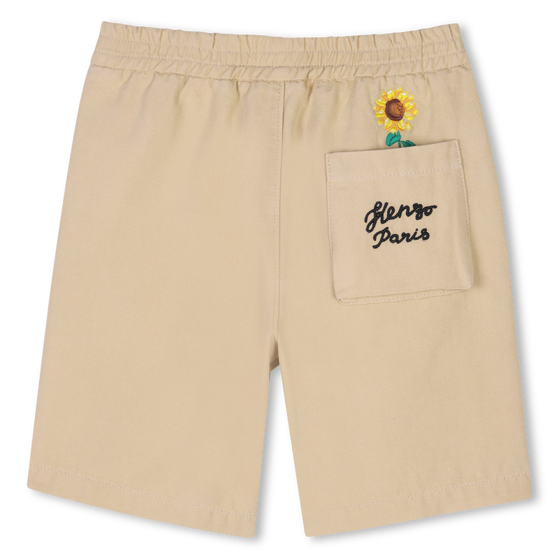 Bestickte Baumwoll-Bermudas KENZO KIDS 
                        BOY