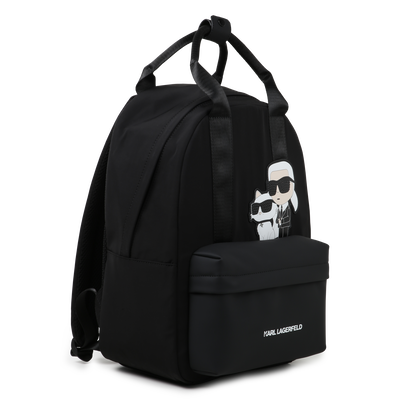 Rucksack mit Badge KARL LAGERFELD KIDS GIRL