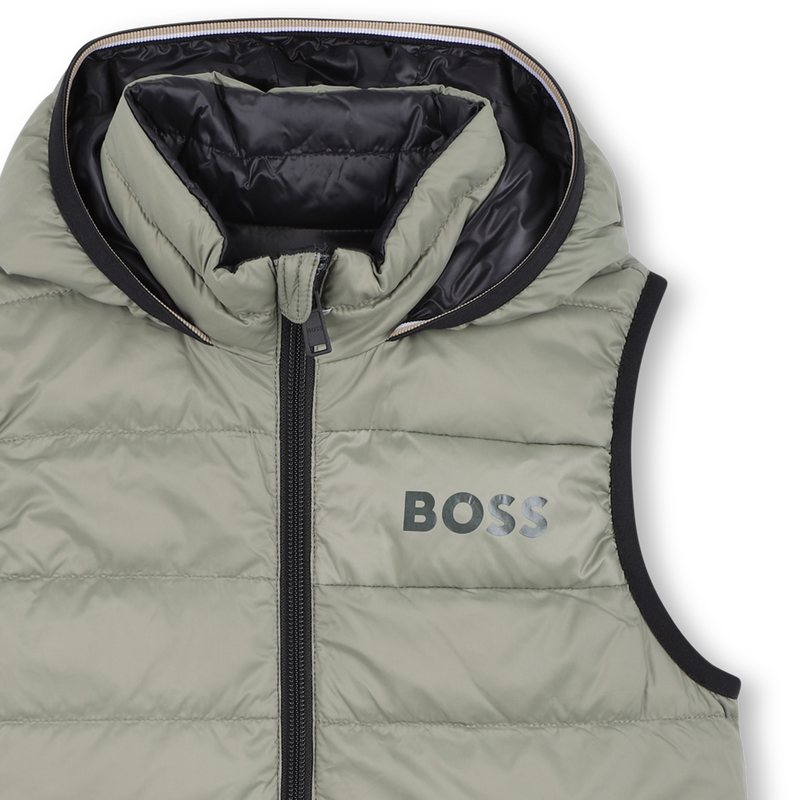 Daunenjacke mit Kapuze in Flann-Optik BOSS 
                        BOY