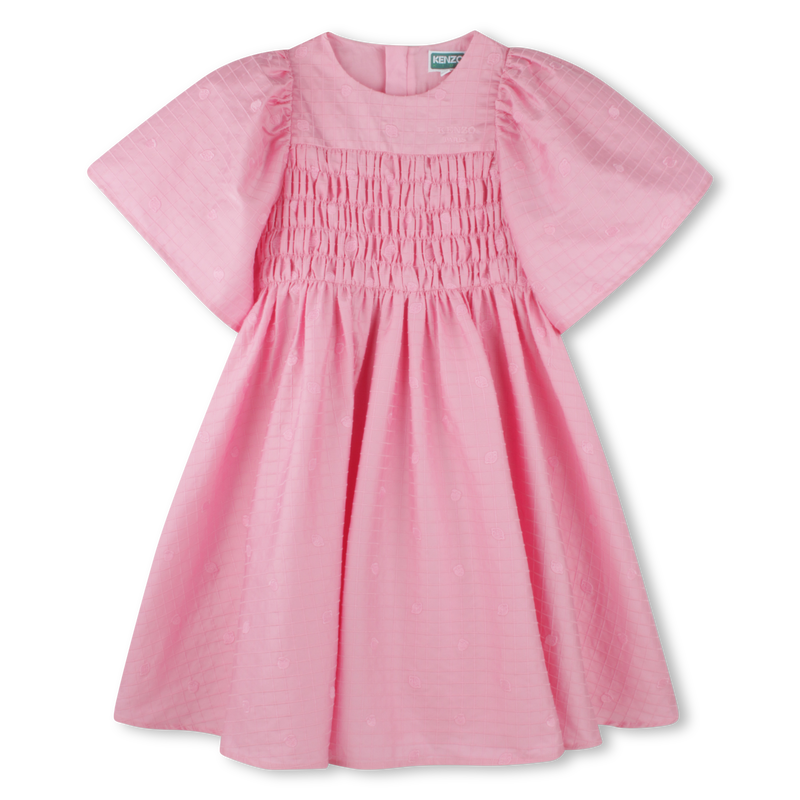 Besticktes Baumwoll-Kleid KENZO KIDS 
                        GIRL