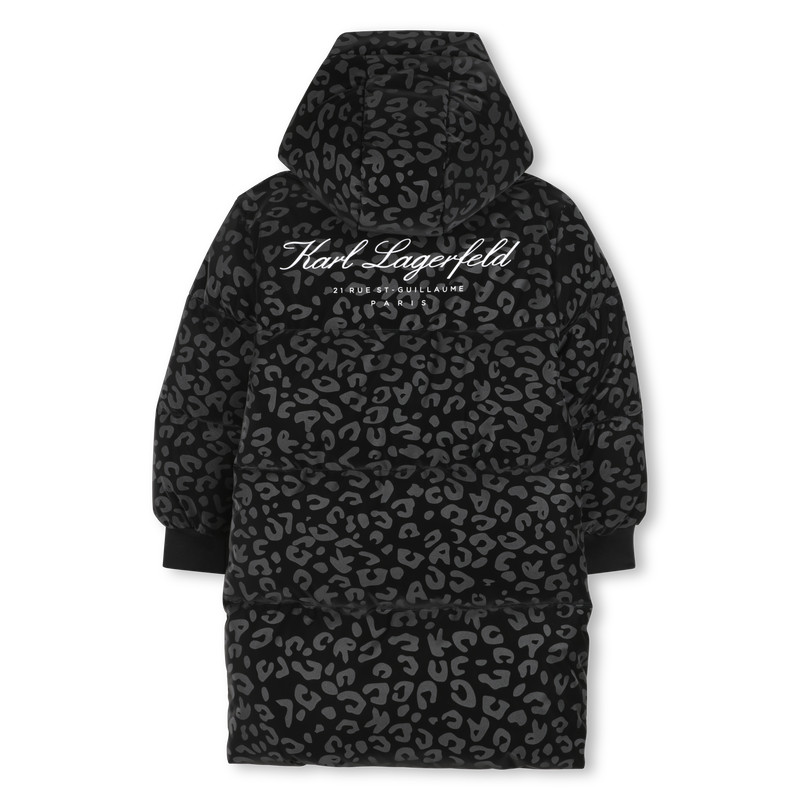 Lange Daunenjacke mit Kapuze KARL LAGERFELD KIDS 
                        GIRL